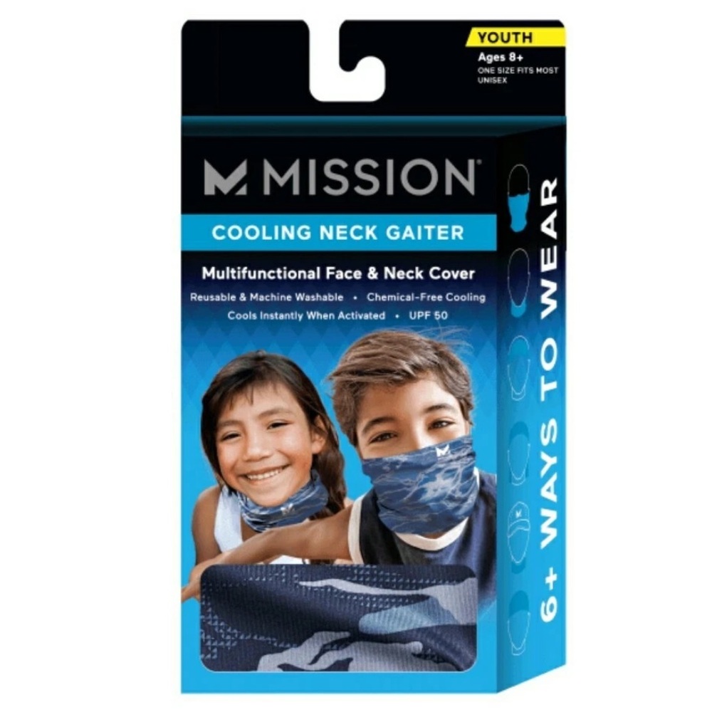 Mission Unisex Kids Youth Cooling Neck Gaiter - Camo
